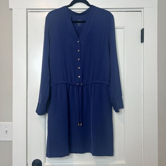Mott50 Charlotte Long Sleeve Navy Blue Exercise Dress size Large UPF 50 Coverup - Picture 2 of 7